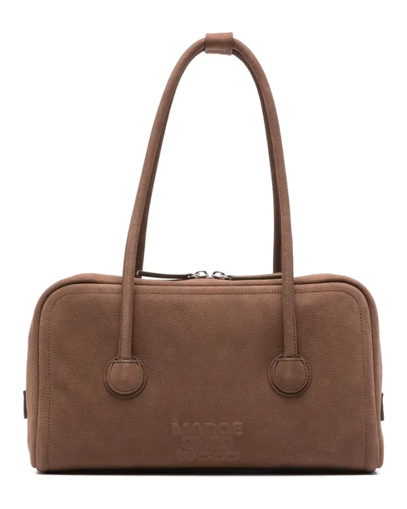 Marge Sherwood logo-embossed leather shoulder bag - Braun Braun