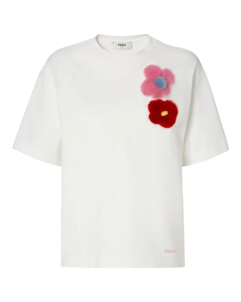 Fendi Sunny Side Flowers T-Shirt - Weiß Weiß