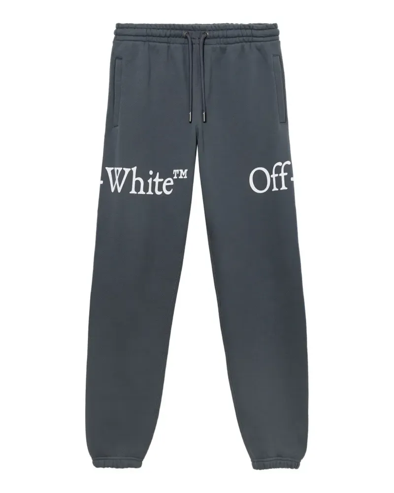 OFF-WHITE Bookish scarf cuffed sweatpants - Blau Blau