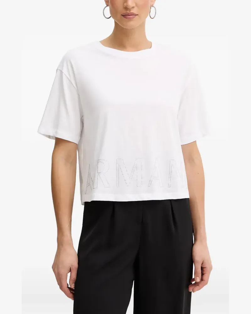 Armani Exchange logo-embellished T-shirt - Weiß Weiß