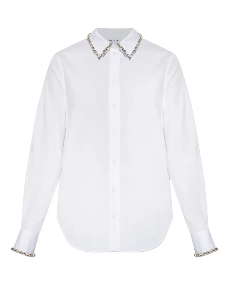 Alexander McQueen embellished collared shirt - Weiß Weiß