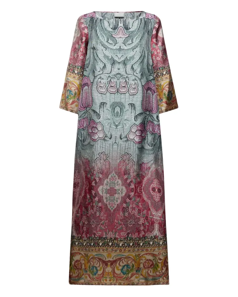 Pierre-Louis Mascia printed bell-sleeve dress - Rosa Rosa