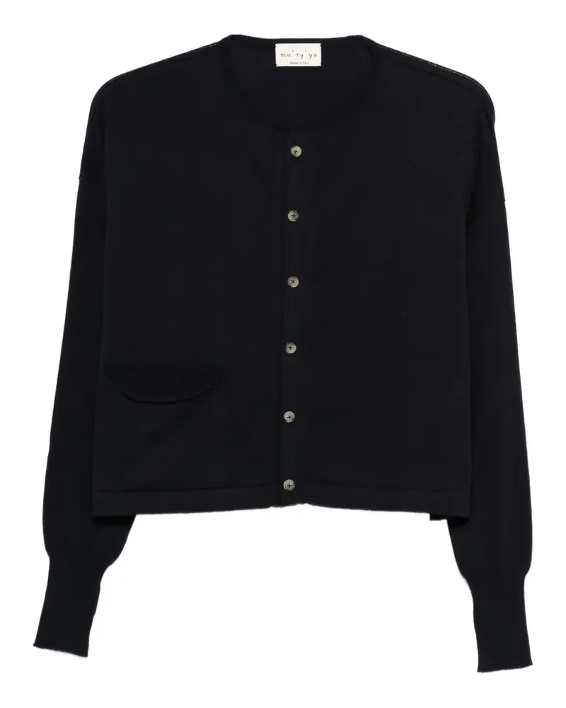 MA'RY'YA buttoned cardigan - Schwarz Schwarz