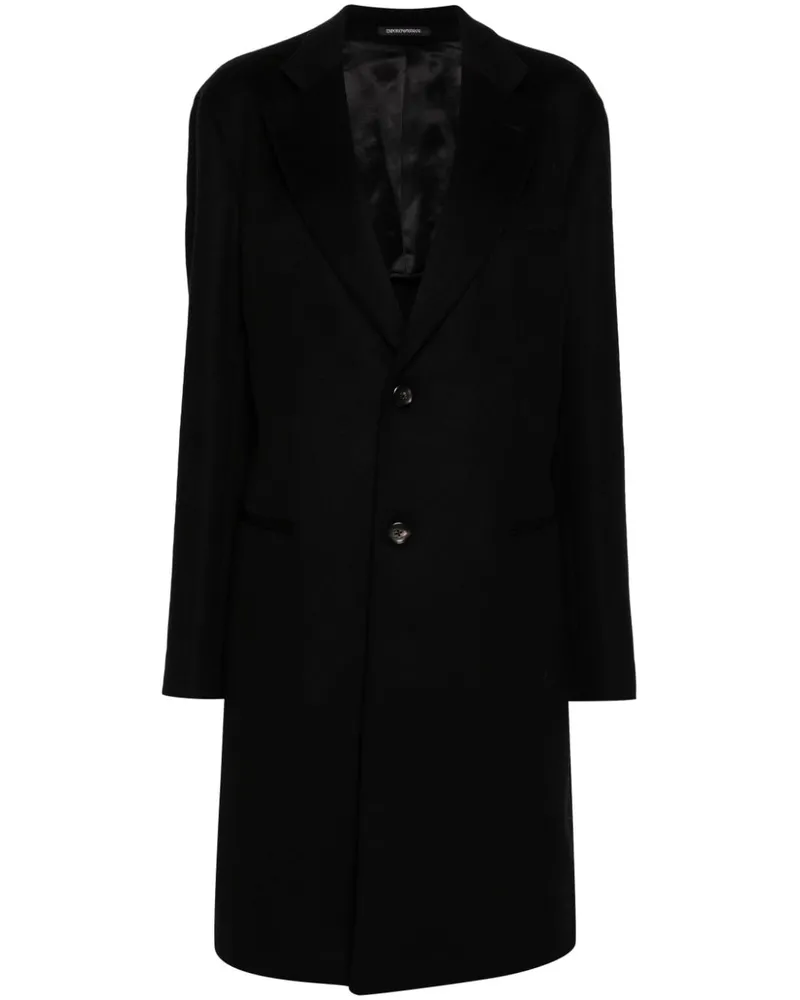 Emporio Armani Mantel aus Filz - Schwarz Schwarz