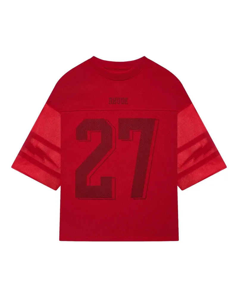 RHUDE Lightning football jersey T-shirt - Rot Rot