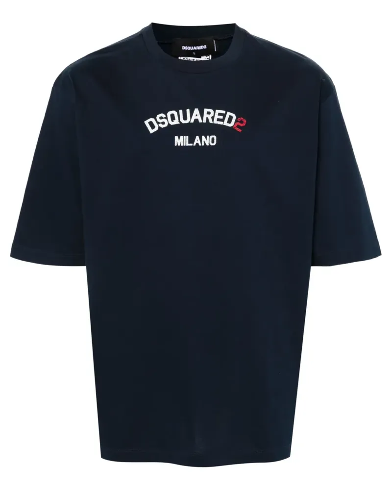 Dsquared2 T-Shirt mit Logo-Print - Blau Blau