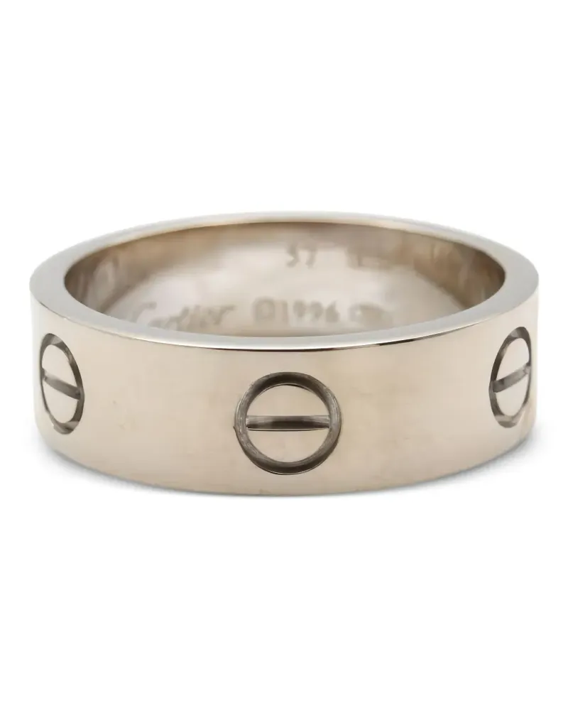Cartier 14kt Love Weißgold- und Silberring Silber