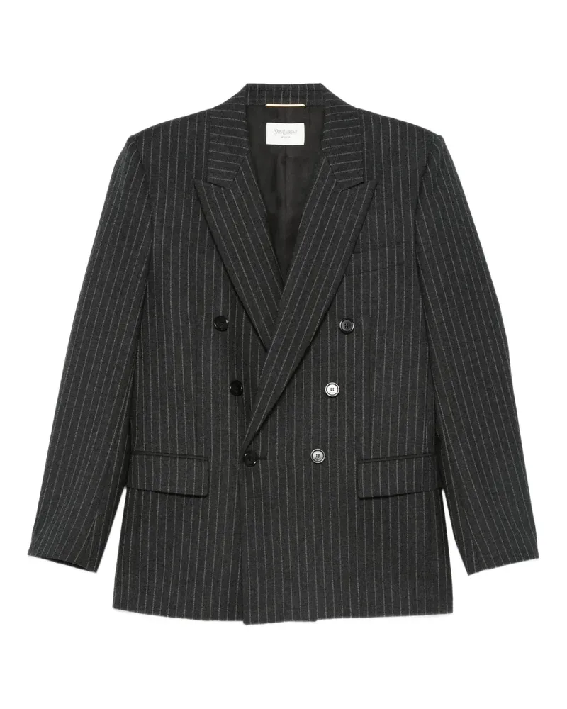 Saint Laurent Doppelreihiges Sakko - Grau Grau