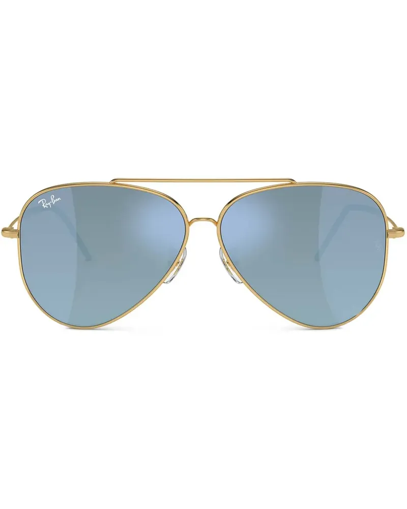 Ray Ban Aviator Reverse Sonnenbrille - Gold Gold