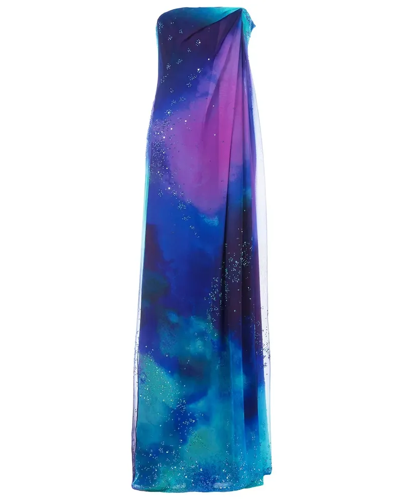 Matthew Williamson long tie-dye dress - Blau Blau
