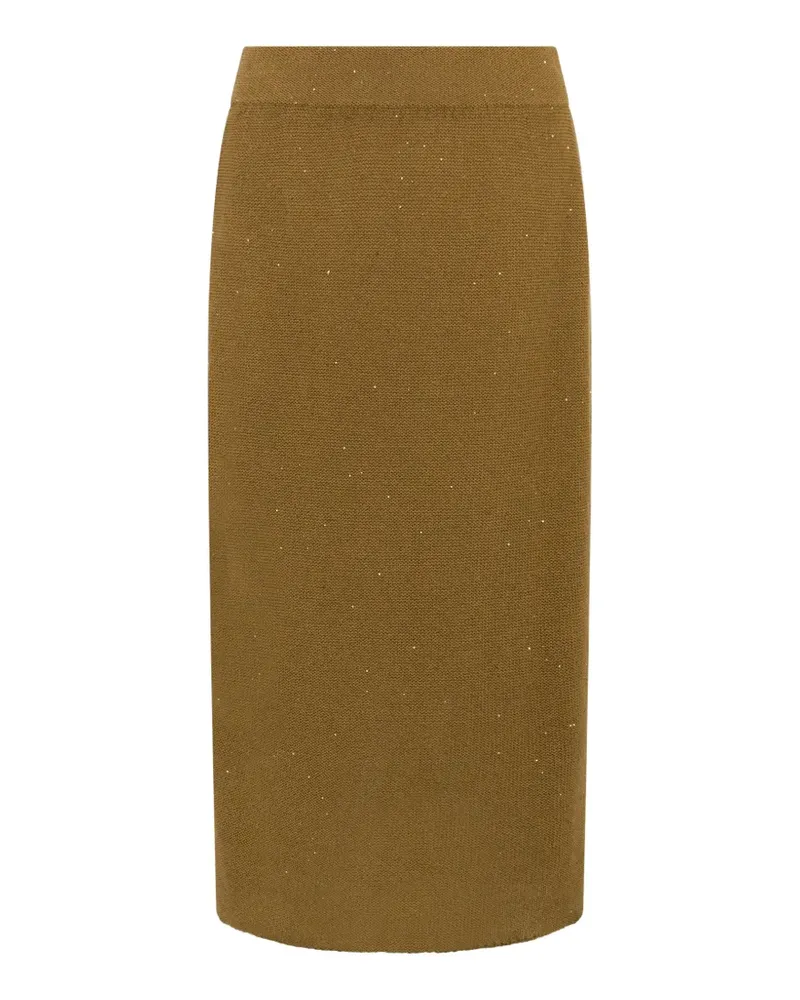 Fabiana Filippi elasticated midi skirt - Braun Braun