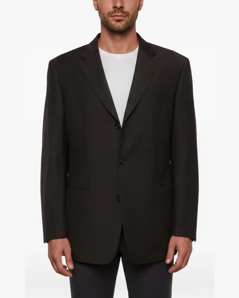 HUGO BOSS Jacke mit fallendem Revers - Schwarz Schwarz