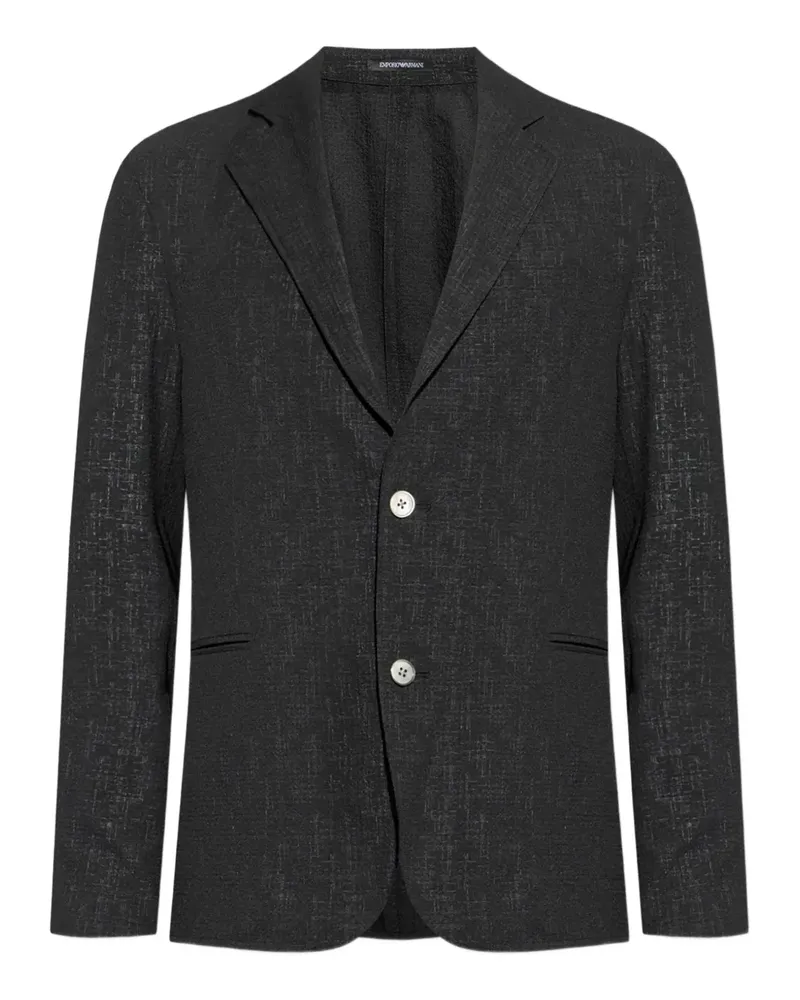 Emporio Armani Einreihiges Sakko - Schwarz Schwarz