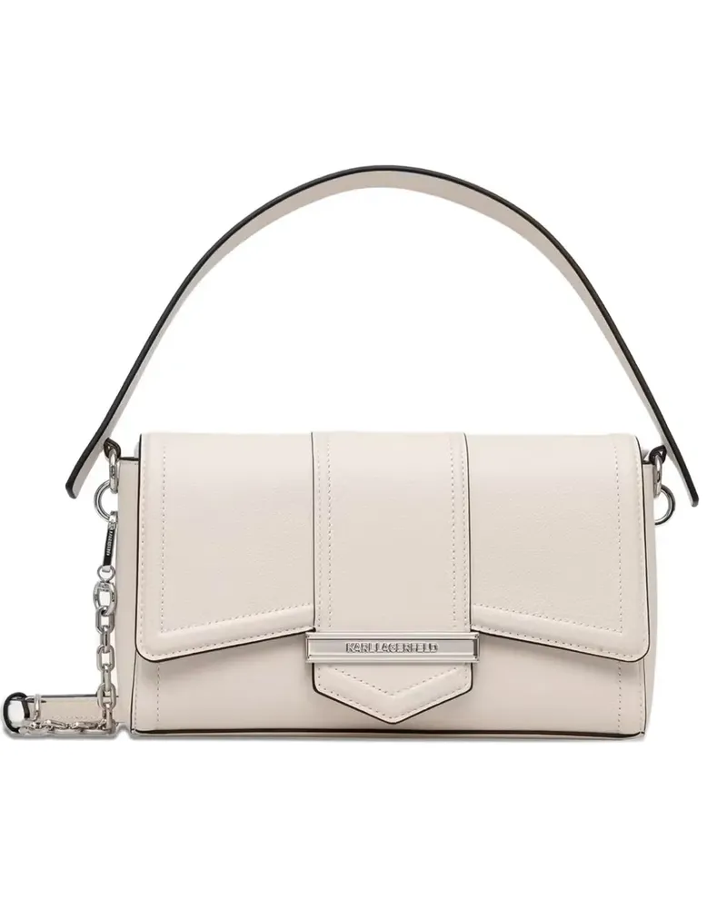 Karl Lagerfeld medium K/Nova logo-plaque shoulder bag - Nude Nude