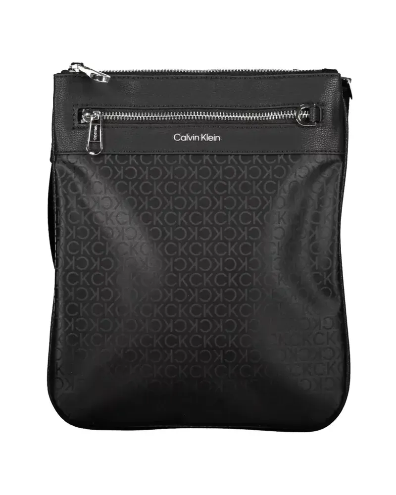 Calvin Klein monogram-pattern shoulder bag - Schwarz Schwarz