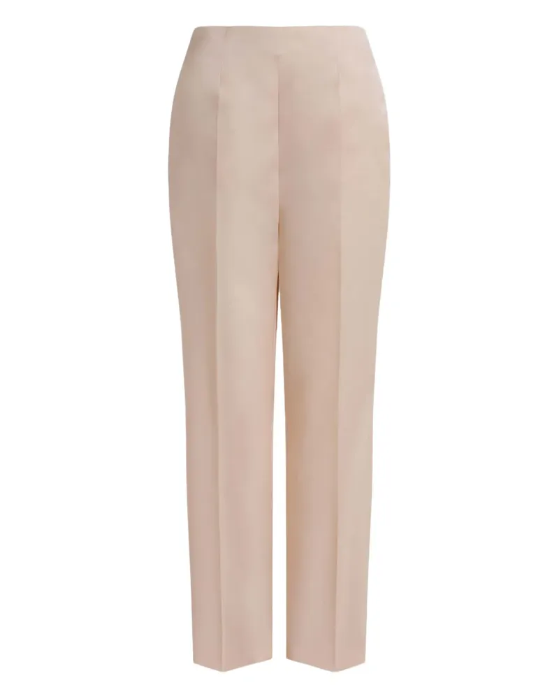 Alberta Ferretti Seidenhose mit hohem Bund - Nude Nude