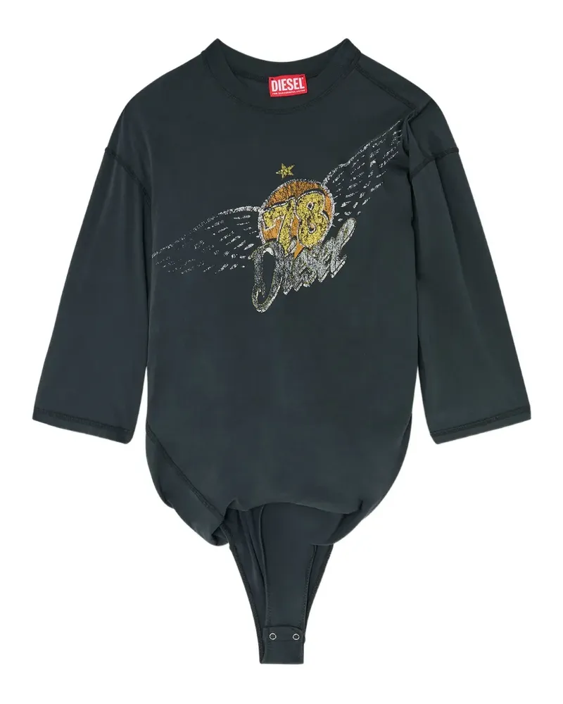 Diesel T-Shirt-Body mit Konzert-Grafik - Schwarz Schwarz