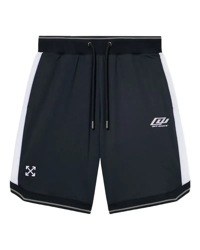 OFF-WHITE Joggingshorts mit Logo-Stickerei - Schwarz Schwarz