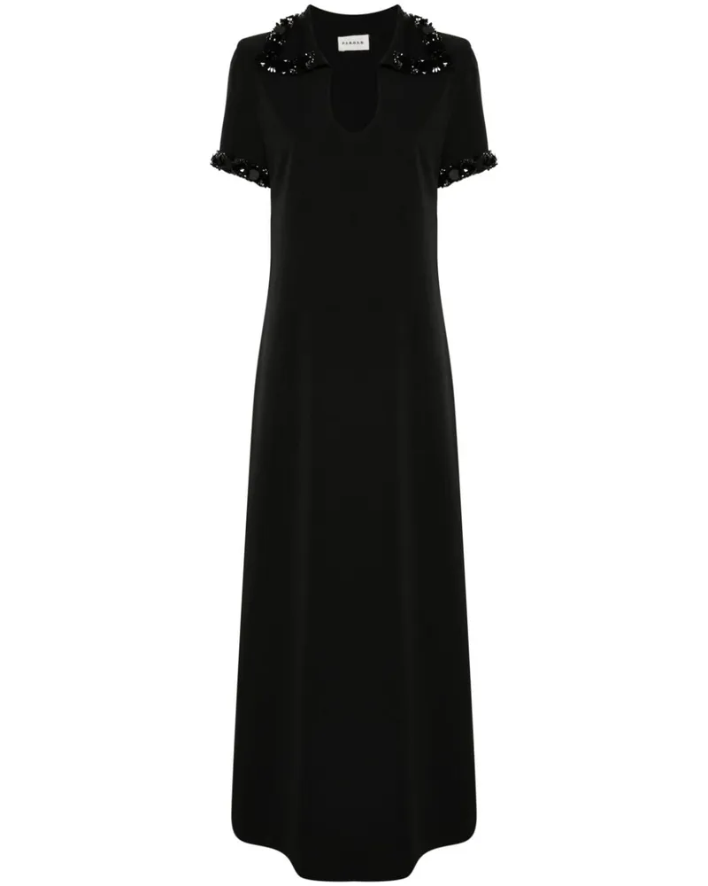 P.A.R.O.S.H. P.A.R.O H. Besticktes Maxikleid - Schwarz Schwarz