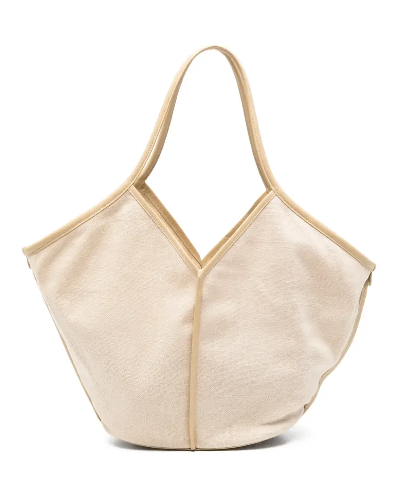 HEREU Calella panelled tote bag - Nude Nude
