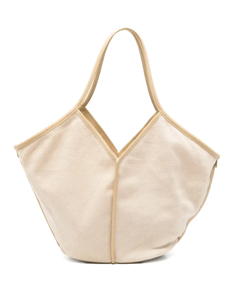 HEREU Calella panelled tote bag - Nude Nude