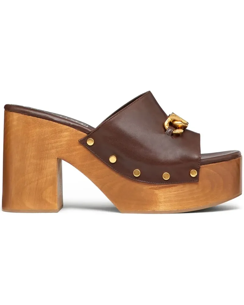Valentino Garavani VLogo Chain Mules - Braun Braun