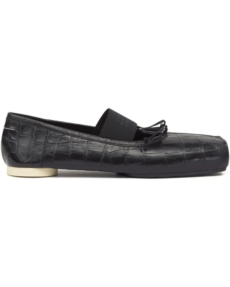 Maison Margiela Ballerinas mit Kroko-Prägung - Schwarz Schwarz