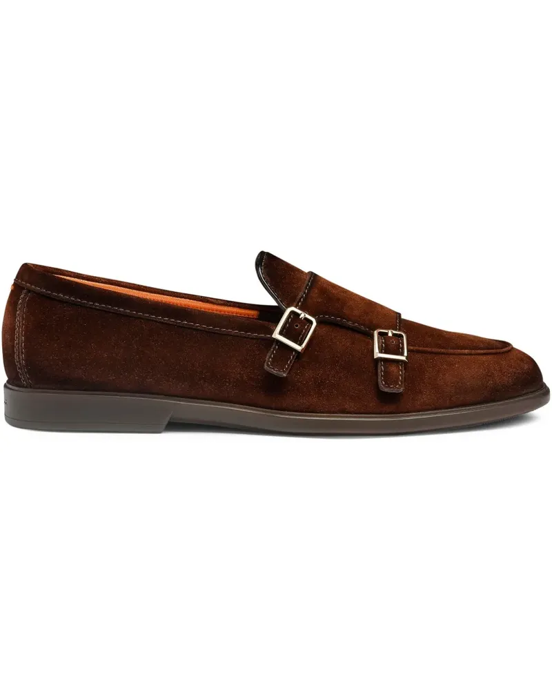 Santoni Monk-Schuhe aus Wildleder - Braun Braun