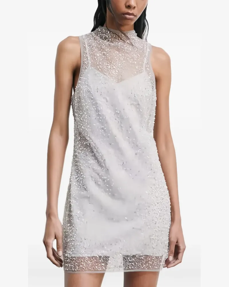 Patrizia Pepe Minikleid mit Pailletten - Grau Grau