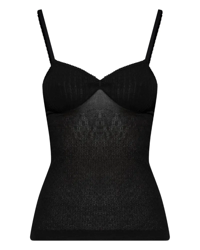 Victoria Beckham ribbed tank top - Schwarz Schwarz