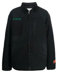 Heron Preston Jeansjacke mit Logo-Stickerei Schwarz