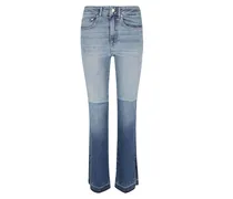 Straight-Leg-Jeans mit Logo-Patch - Blau