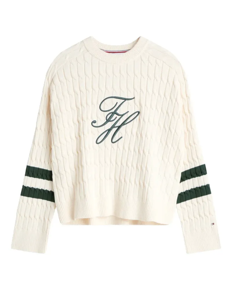 Tommy Hilfiger Pullover mit Zopfmuster - Nude Nude