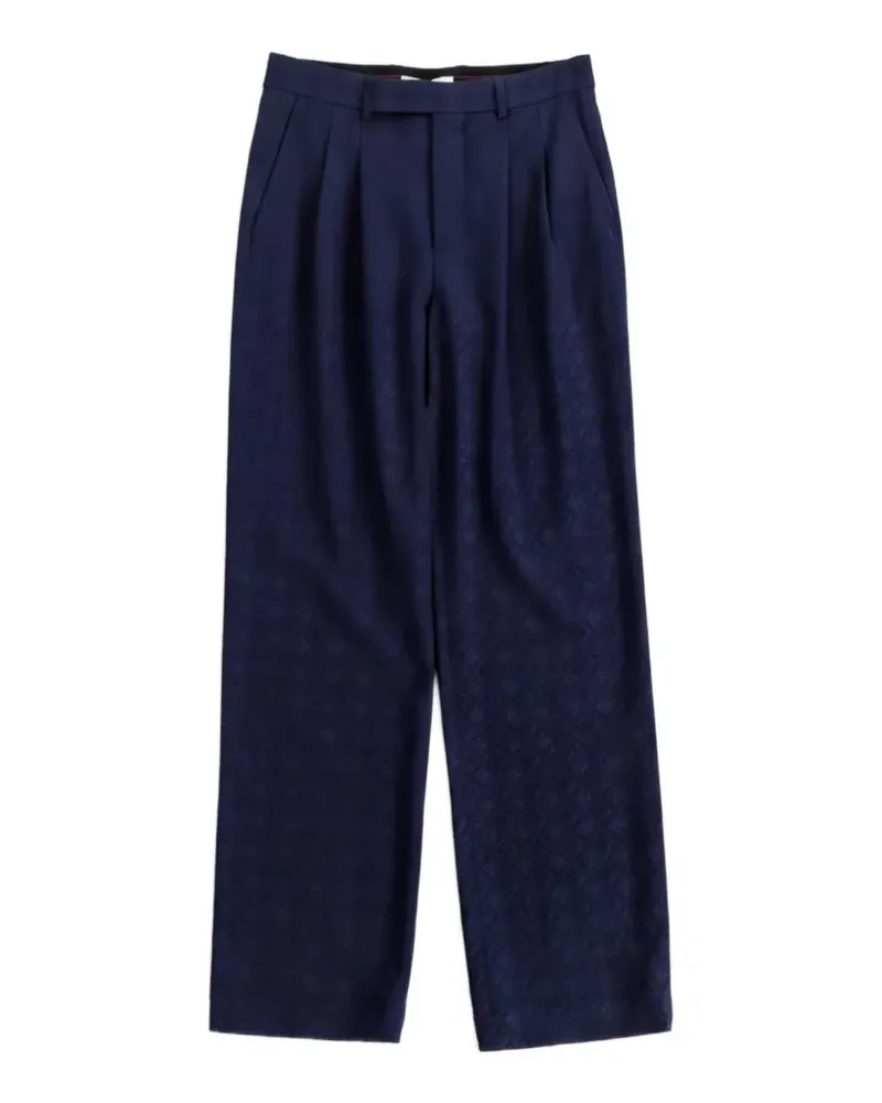 Marine Serre Moon Diamond jacquard trousers - Blau Blau