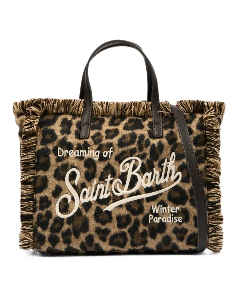 MC2 Saint Barth Colette leopard-print fringed tote bag - Braun Braun