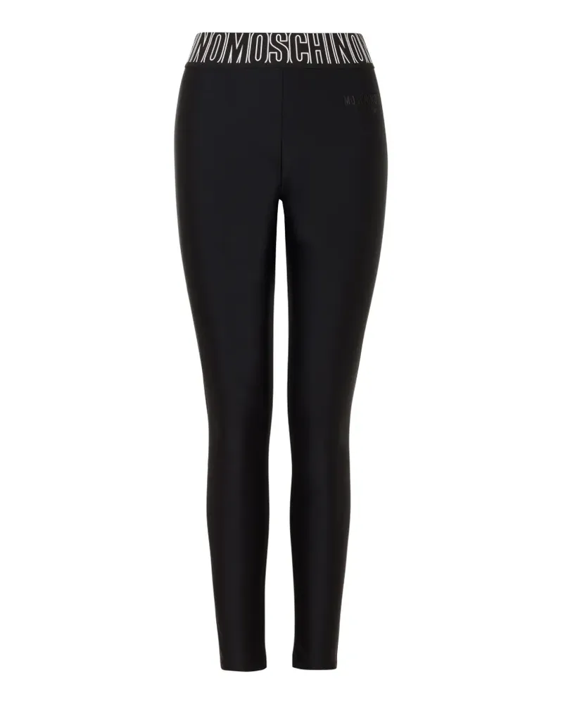 Moschino logo-waistband leggings - Schwarz Schwarz