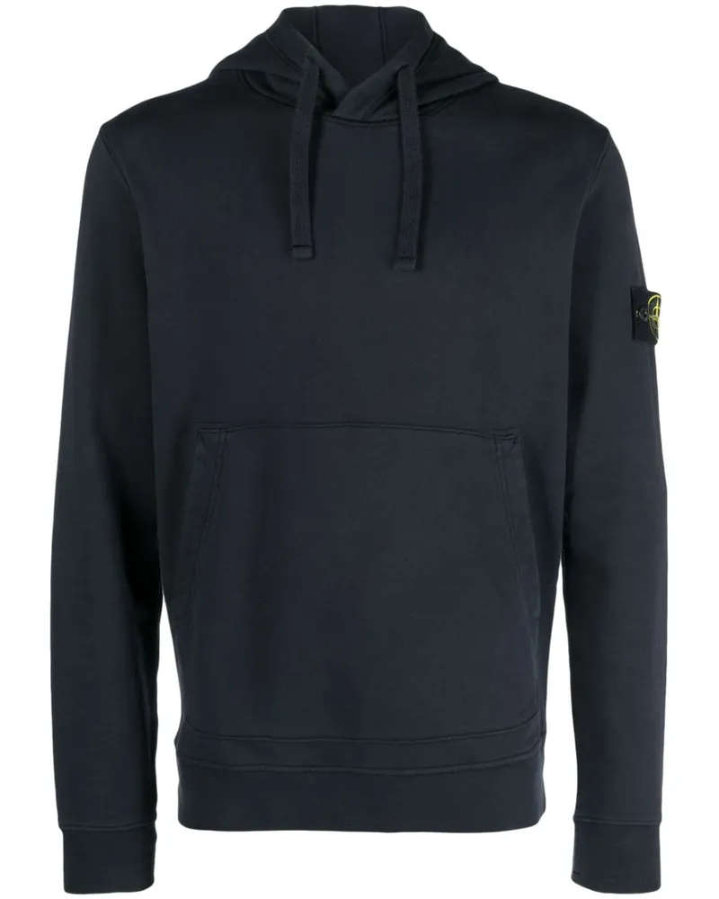 Stone Island Hoodie mit Kompass-Patch Blau