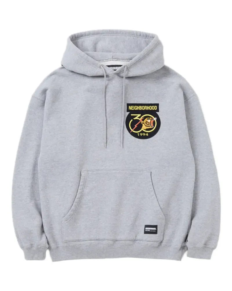 Neighborhood Hoodie mit Logo-Stickerei - GRAY Gray