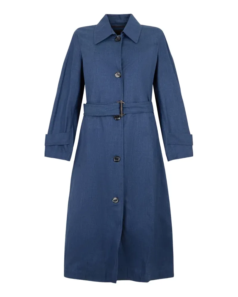 MOORER Desire-P Trenchcoat mit Gürtel - Blau Blau