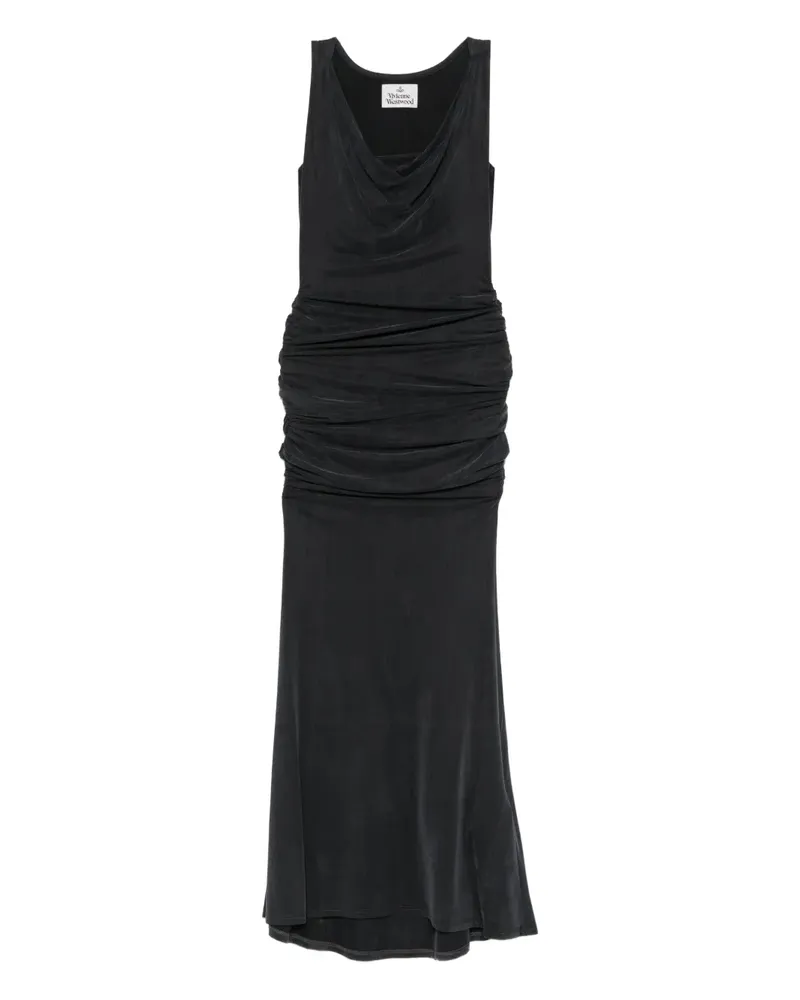 Vivienne Westwood Liz cowl-neck gathered maxi dress - Grau Grau