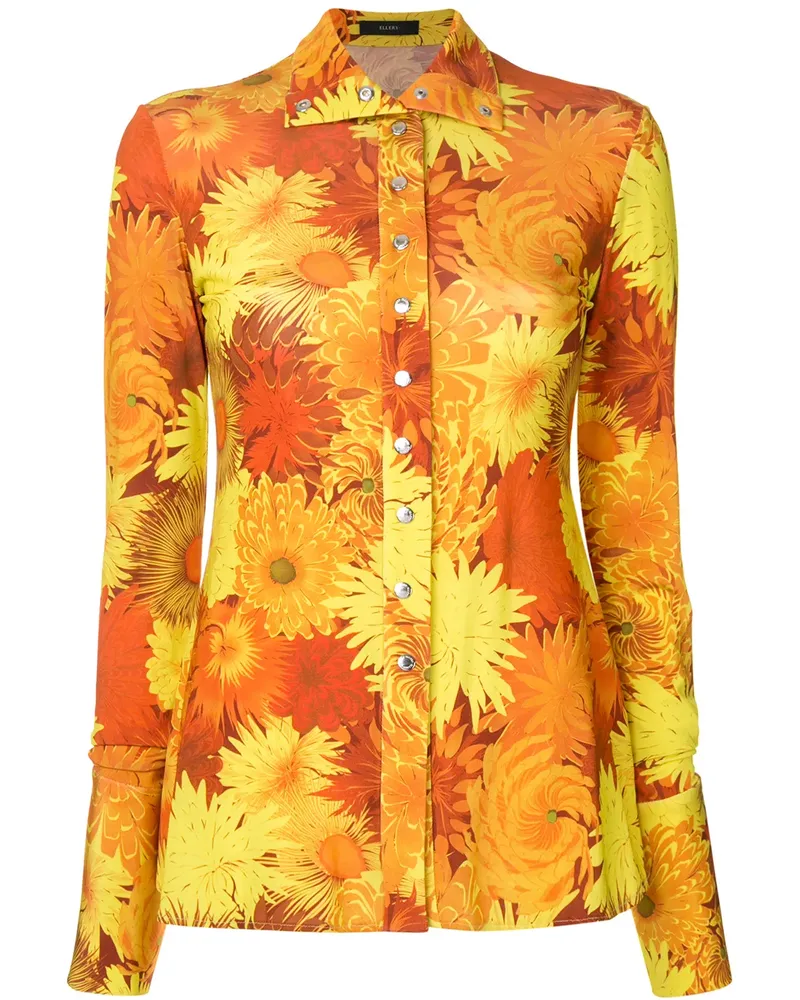 ELLERY Sala' Hemd mit Blumen-Print - Orange Orange