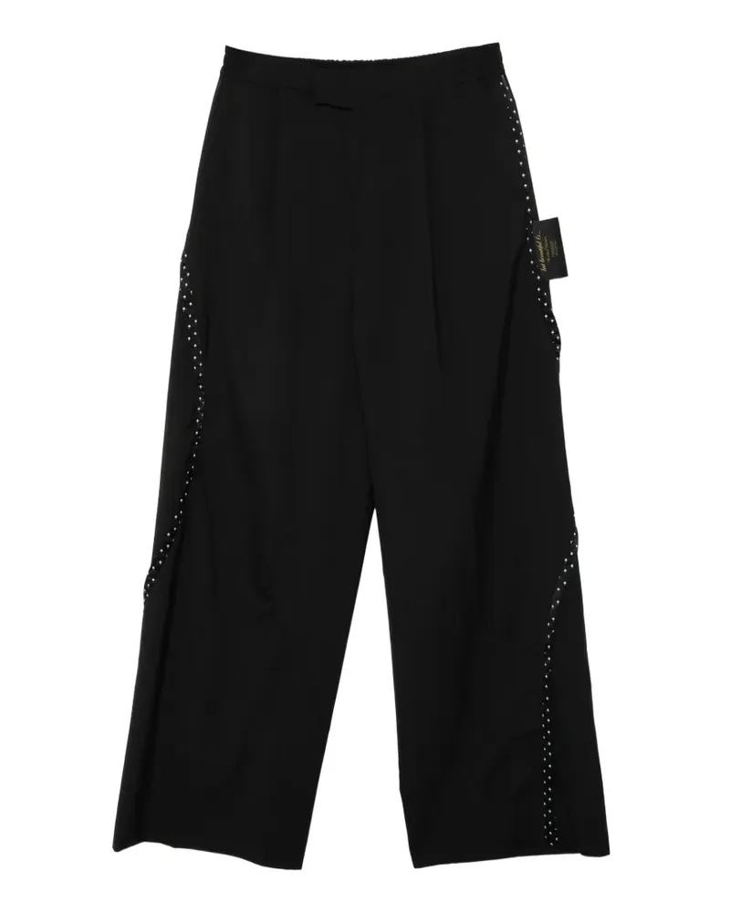 Undercover pattern-trim trousers - Schwarz Schwarz