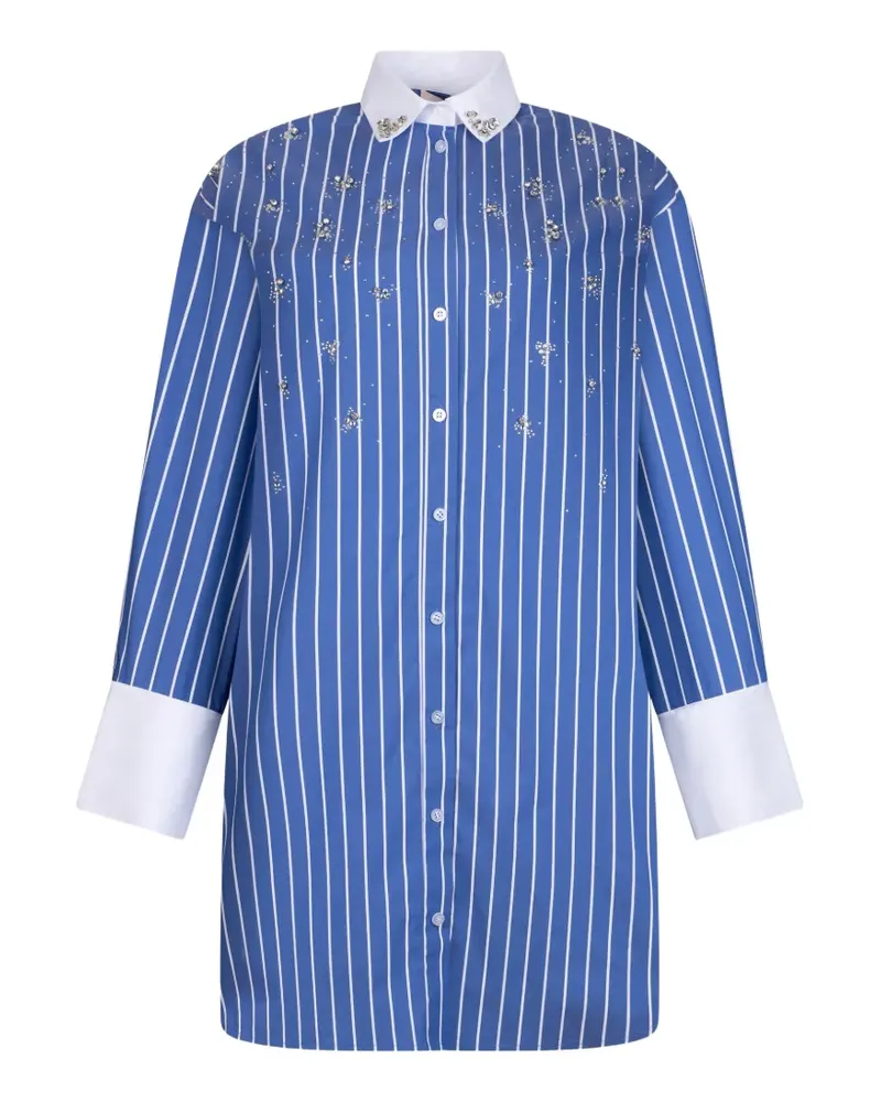 Liu Jo striped mini shirt dress - Blau Blau