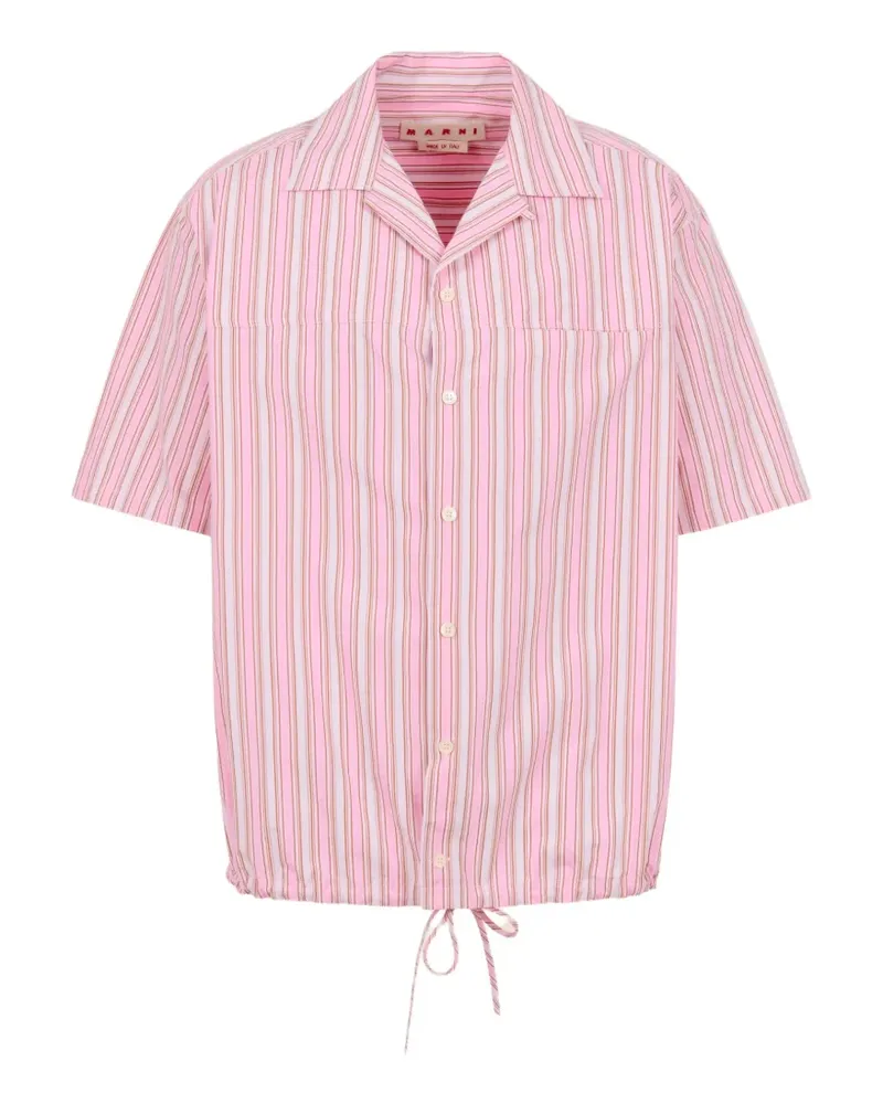 Marni striped drawstring shirt - Rosa Rosa