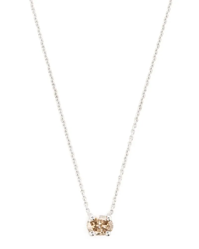Wouters & Hendrix 18kt Weißgoldhalskette mit Diamanten - Silber Silber