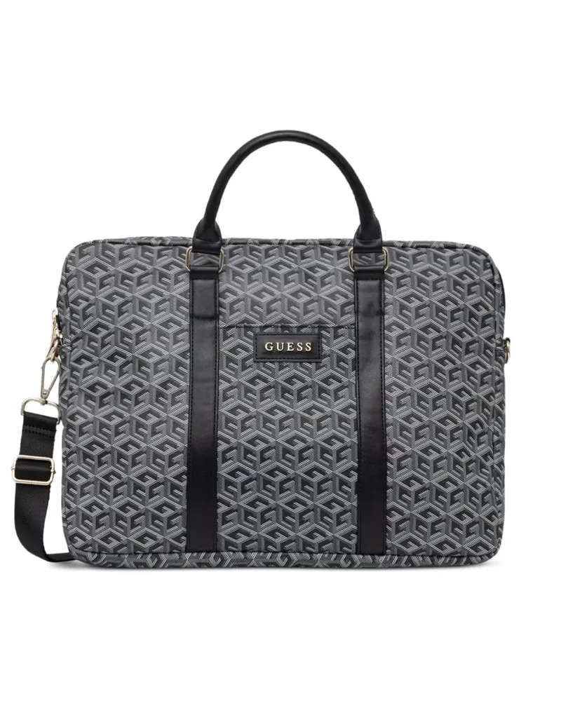 Guess Laptoptasche mit geometrischem Muster - Grau Grau