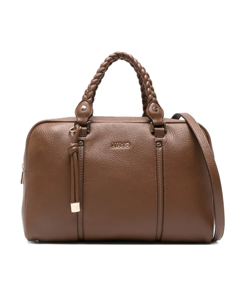 Liu Jo Mittelgroße Tote Bag mit geflochtenem Henkel - Braun Braun