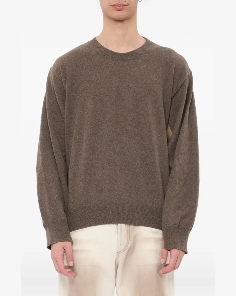 Magliano Free Camping panelled crew-neck sweater - Braun Braun