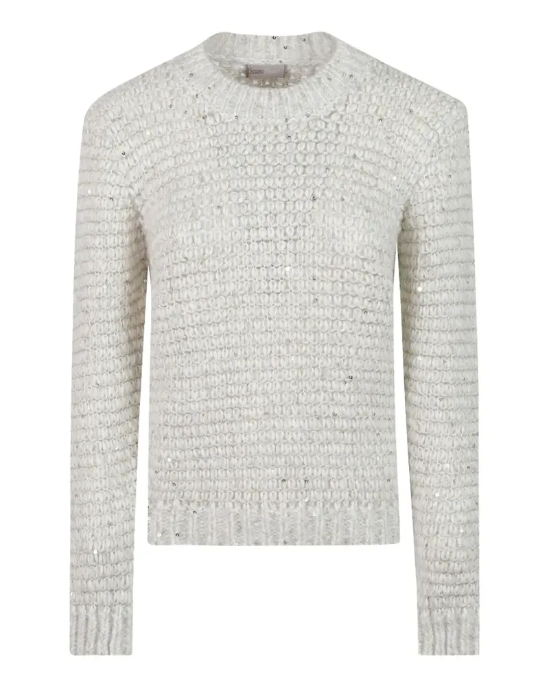 Herno Grob gestrickter Pullover mit Pailletten - Nude Nude