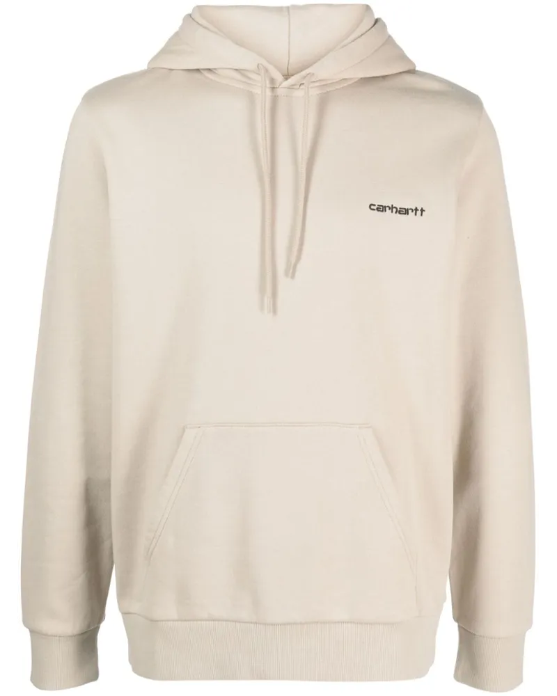 Carhartt WIP Hoodie mit Logo-Stickerei Nude